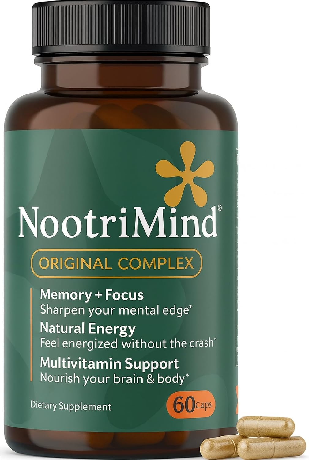 nootrimind Brain Health & Memory Support Food Supplement – 40-in-1 Nootropic Complex with Bacopa, DMAE & B12 - görsel 1