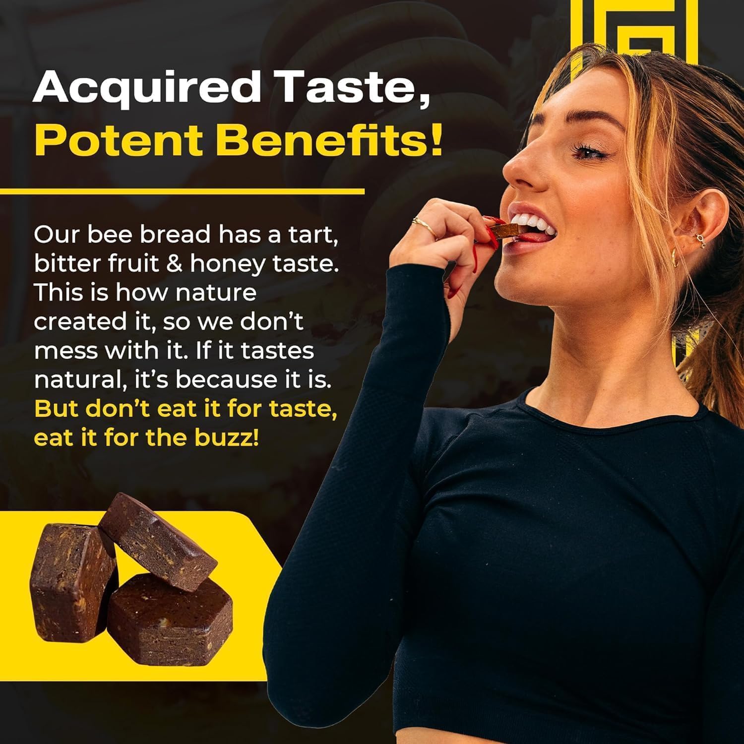 Spartan Bee Bread Chewables – Raw Organic Natural Multivitamin with Bee Pollen, Propolis & Royal Jelly - görsel 3