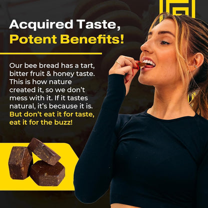 Spartan Bee Bread Chewables – Raw Organic Natural Multivitamin with Bee Pollen, Propolis & Royal Jelly
