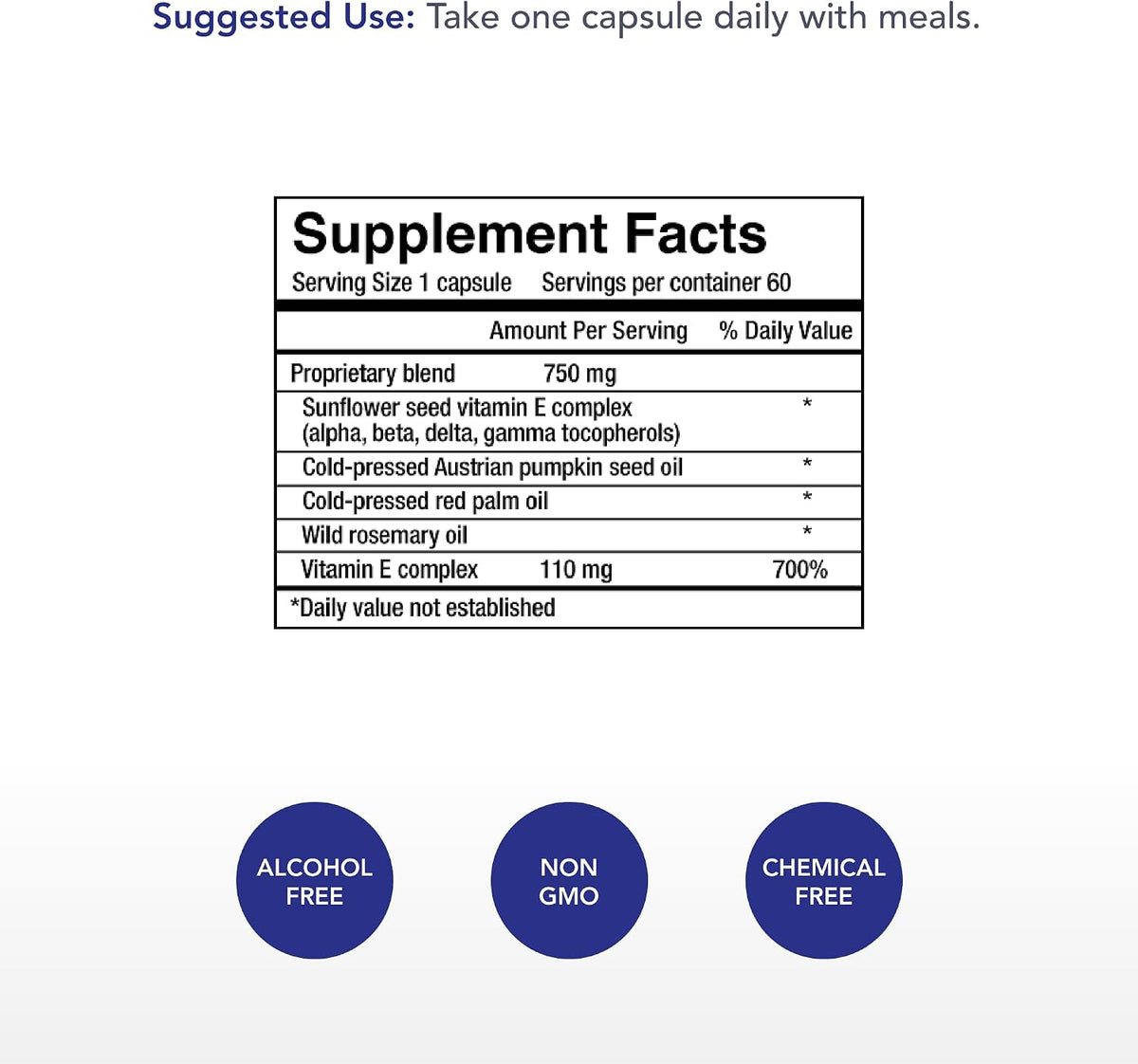 Physician's Strength Power-E Capsules - 60 Capsules - Soya-Free Vitamin E Complex - Non-GMO - 60 Servings - görsel 2