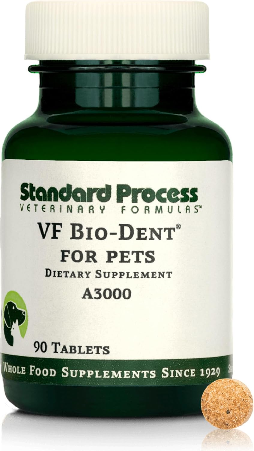 Standard Process VF Bio-Dent for Pets – Bone Growth & Healthy Tissue Support – Oral Health Supplement for Cats & Dogs – 90 Tablets - görsel 1