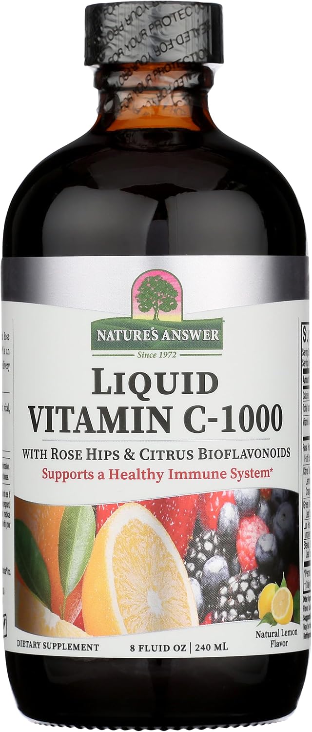 Nature's Answer Liquid Vitamin C 1000mg with Rose Hips & Bioflavonoids, 240 ml - görsel 1