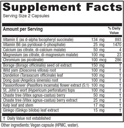 Vitanica Women's Phase I – Premenstrual Support, Vegan, 120 Capsules