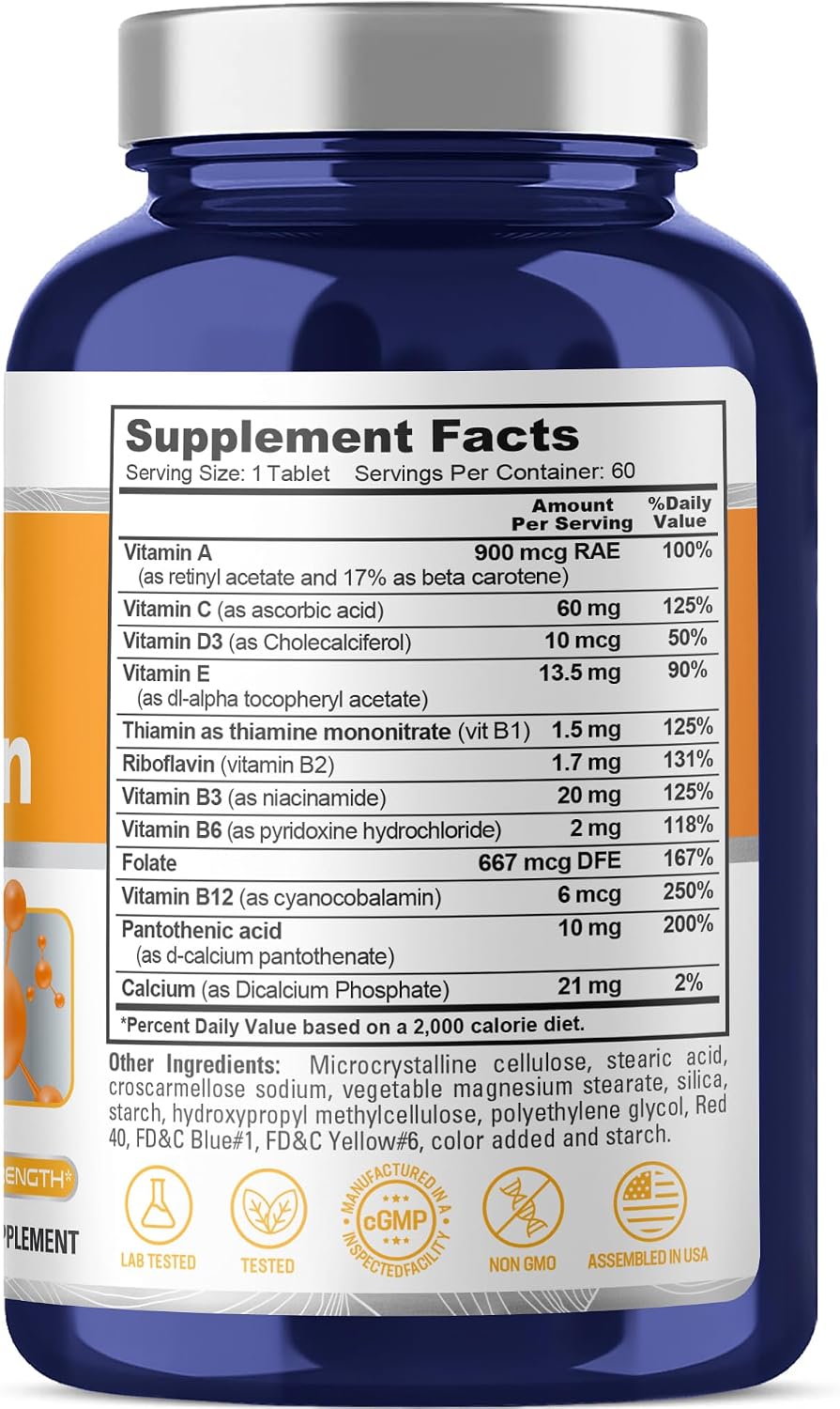 NusaPure Daily Multivitamin - Vegetarian, Vegan, Non-GMO - 60 Capsules - görsel 2