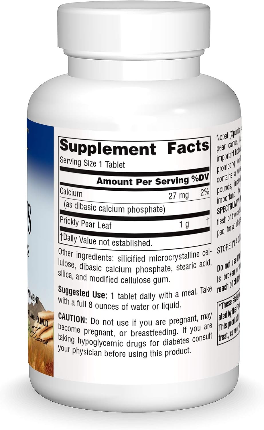 Planetary Herbals Full Spectrum Nopal Cactus 1000 mg Prickly Pear Cactus Antioxidant - 100% Natural - 60 Tablets - görsel 3