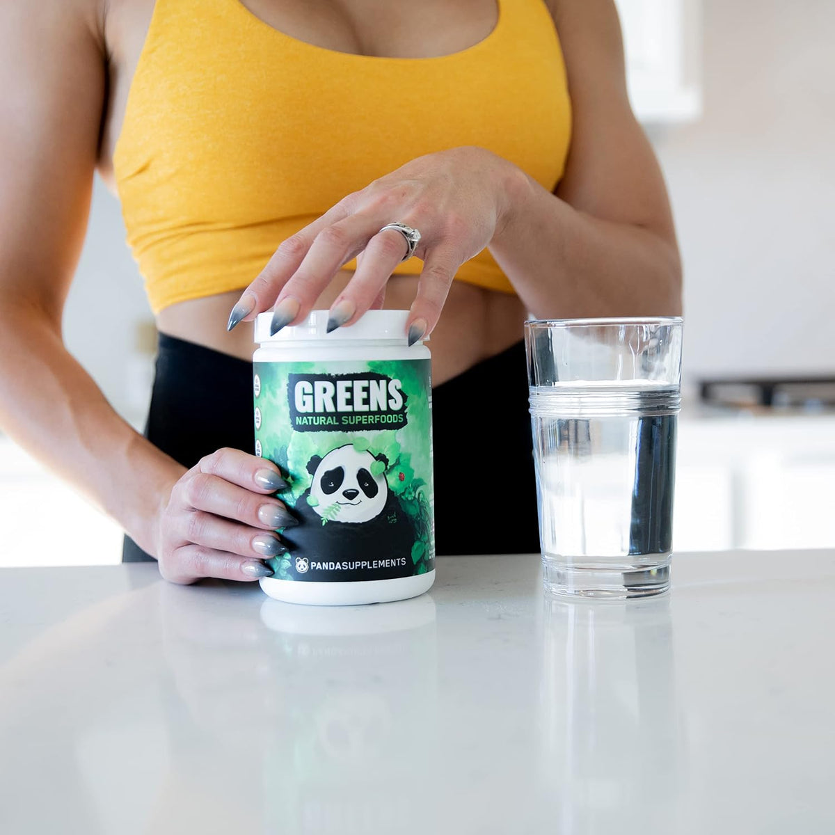 Panda Natural Greens Superfood - Pineapple (390 g) | Organic Greens, Reds, Golds, Probiotics, Ashwagandha, Lion's Mane - görsel 3