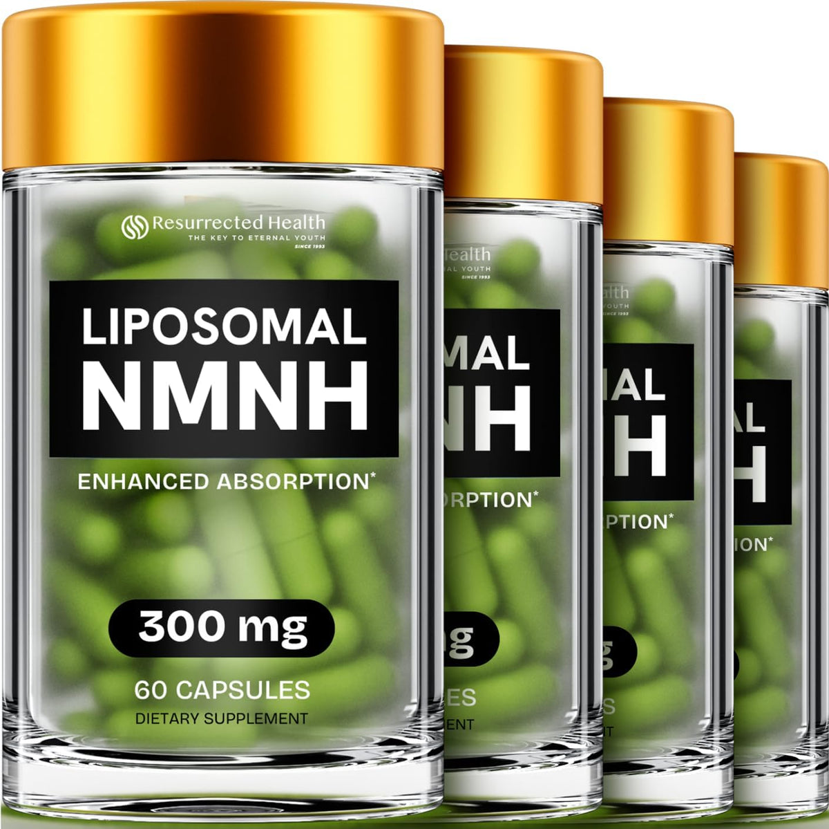Resurrected Health Liposomal NMNH 300mg – NAD+ Support Supplement (240 Capsules) - görsel 1