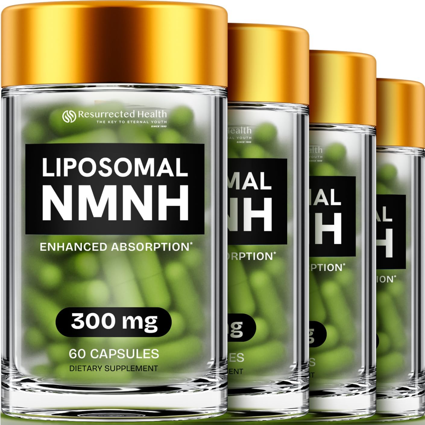 Resurrected Health Liposomal NMNH 300mg – NAD+ Support Supplement (240 Capsules) - görsel 1