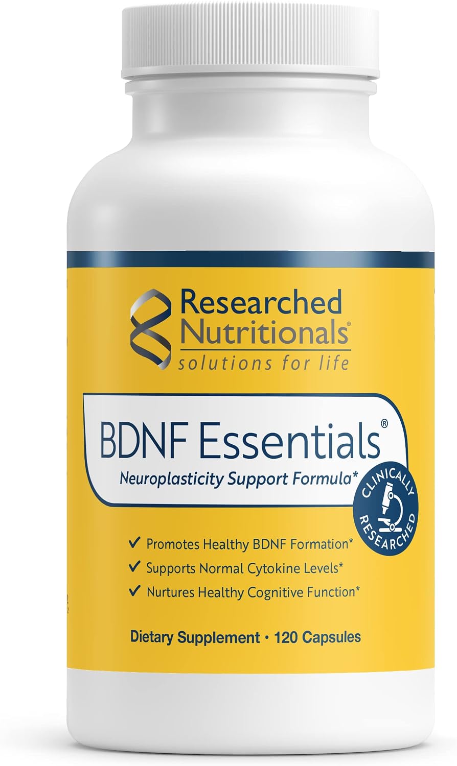 Researched Nutritionals BDNF Essentials – Brain Supplement with Bacopa Monnieri and Lion's Mane, 120 Capsules - görsel 1