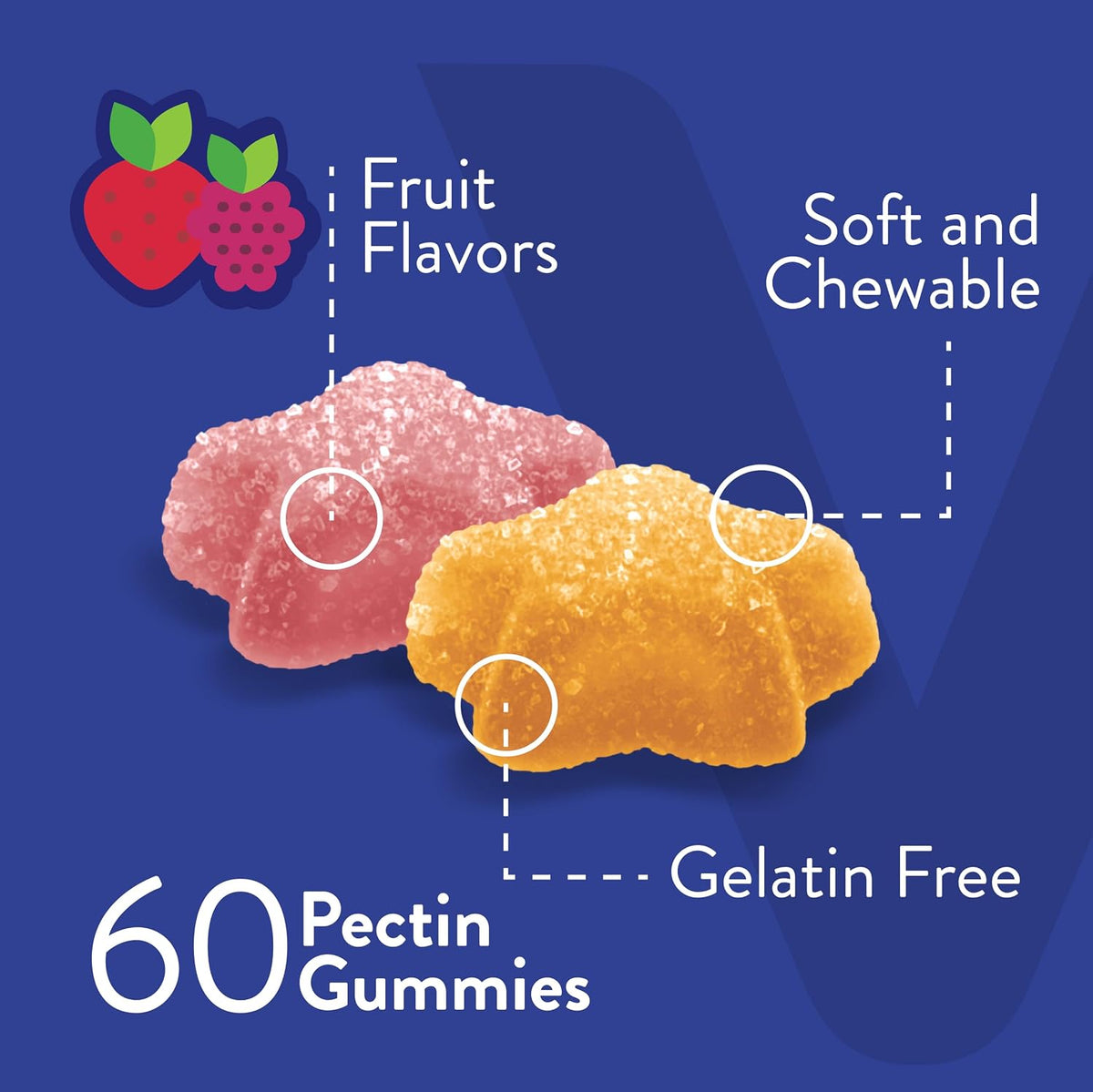 Viteey Glucose Gummies - 4g Carbohydrates, Fast Acting Energy & Blood Sugar Support - 60 Count - görsel 3