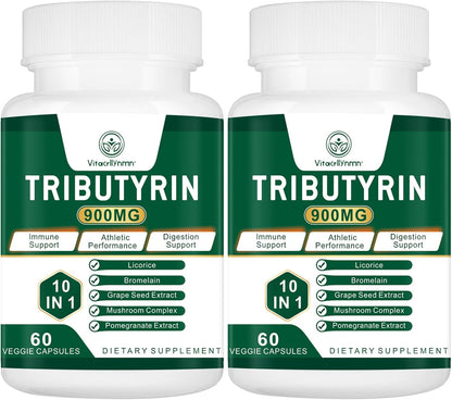 Tributyrin Supplement – Butyrate Precursor for Gut Barrier Support (120 Capsules)