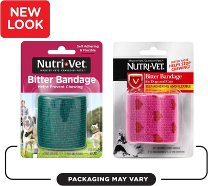 Nutri Vet Bitter Bandage, Self-Adhering Flexible Bandage, 5 cm (Package Varies)