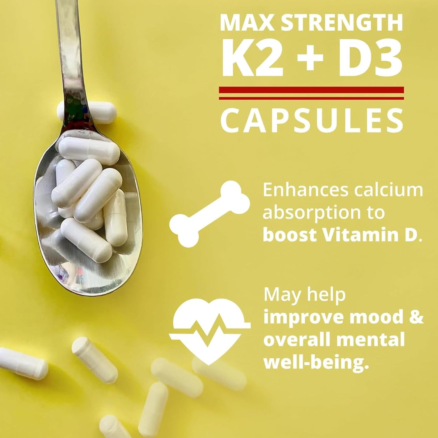 Dr. Boz K2+D3 Capsules with BioPerine - 66 Servings - görsel 2