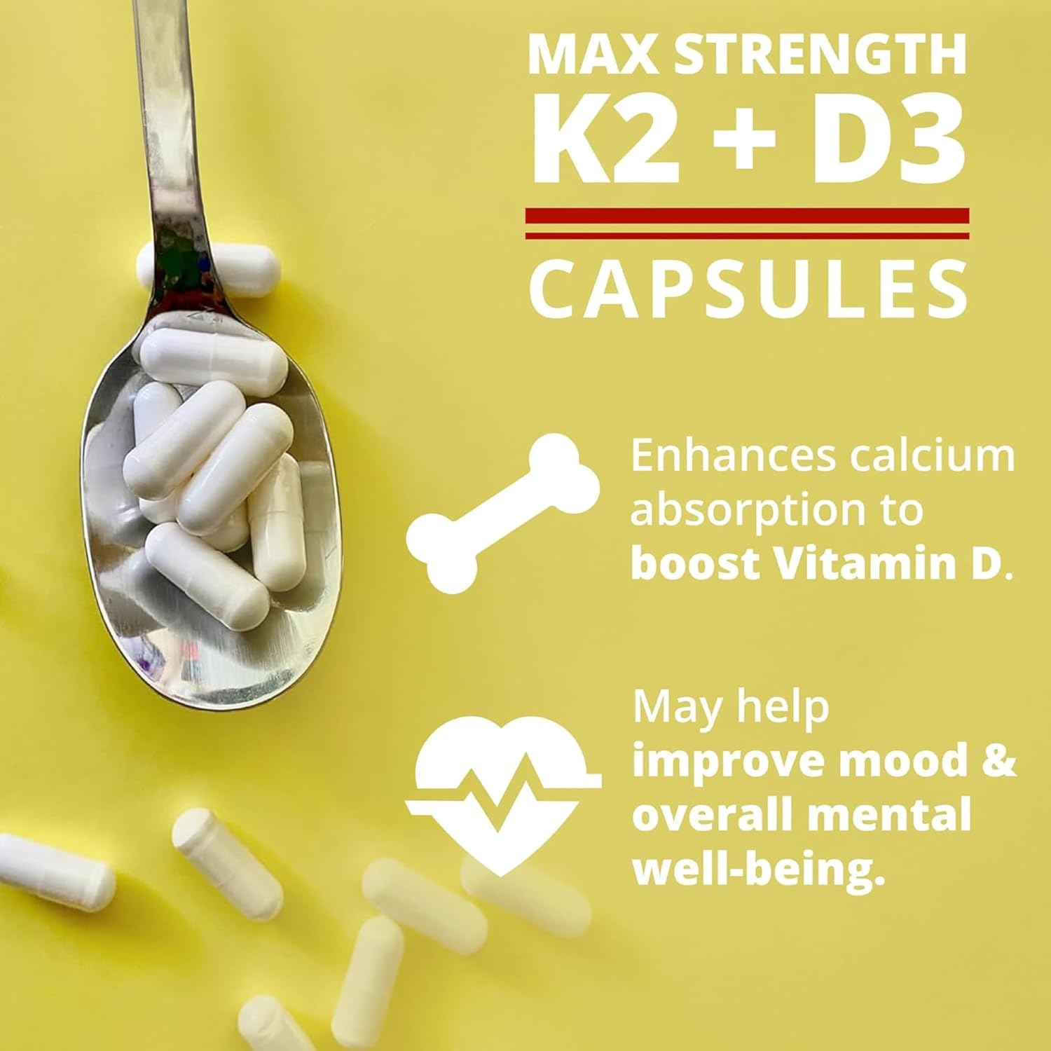 Dr. Boz K2+D3 Capsules with BioPerine - 66 Servings - görsel 2