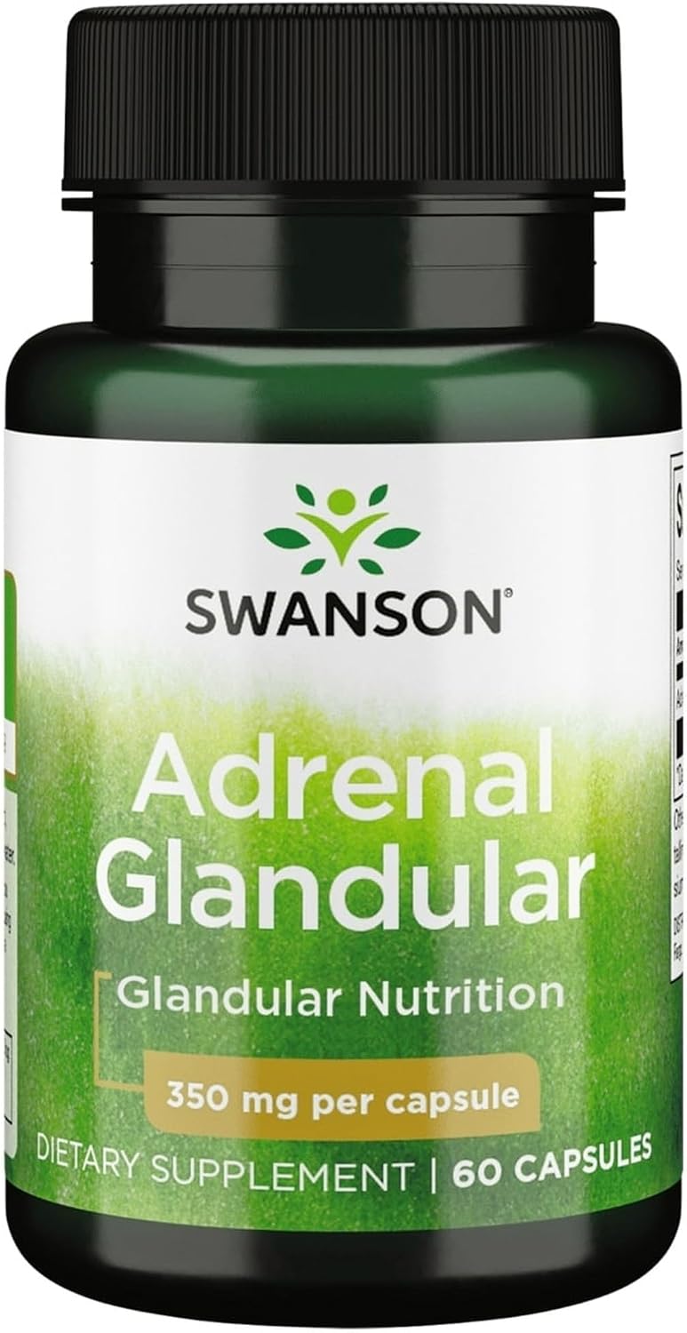 Swanson Adrenal Glandular 350 mg, 60 Capsules - görsel 1