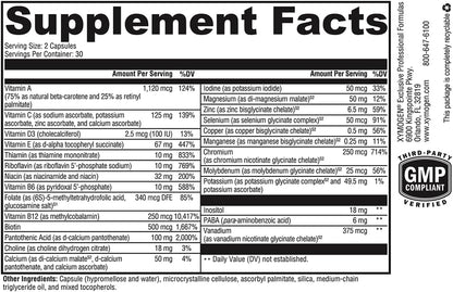 XYMOGEN ActivNutrients without Iron - No Iron Multivitamin for Wellness Support - 60 Count