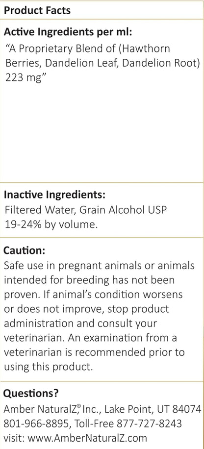 Amber NaturalZ Hawthorn & Dandelion Herbal Supplement for Pets