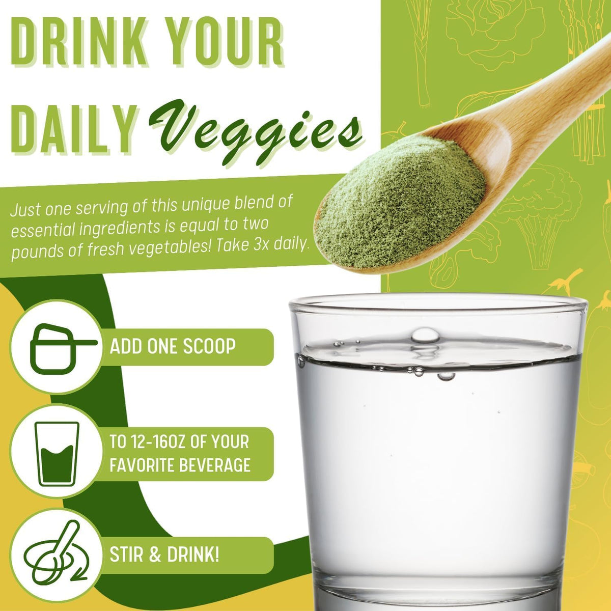 Ultimate Greens with MSM Powder – Vegan Superfood Vegetable Drink (6 Month Supply) - görsel 5