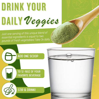 Ultimate Greens with MSM Powder – Vegan Superfood Vegetable Drink (6 Month Supply)