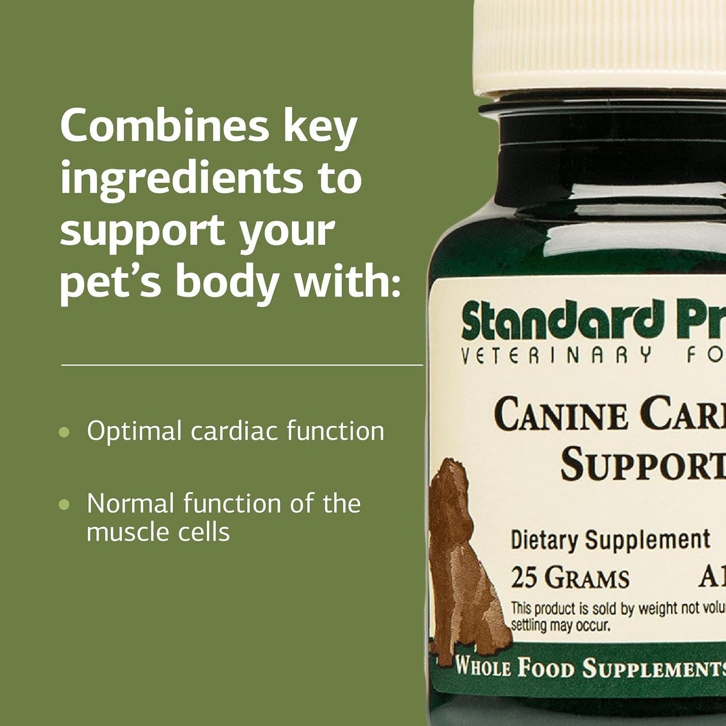 Standard Process Inc. Canine Cardiac Support - Dog Heart Health Supplement - Nutritional Formula to Support Cardiac Function - Pet Health Supplement with Selenium - 25 g - görsel 4