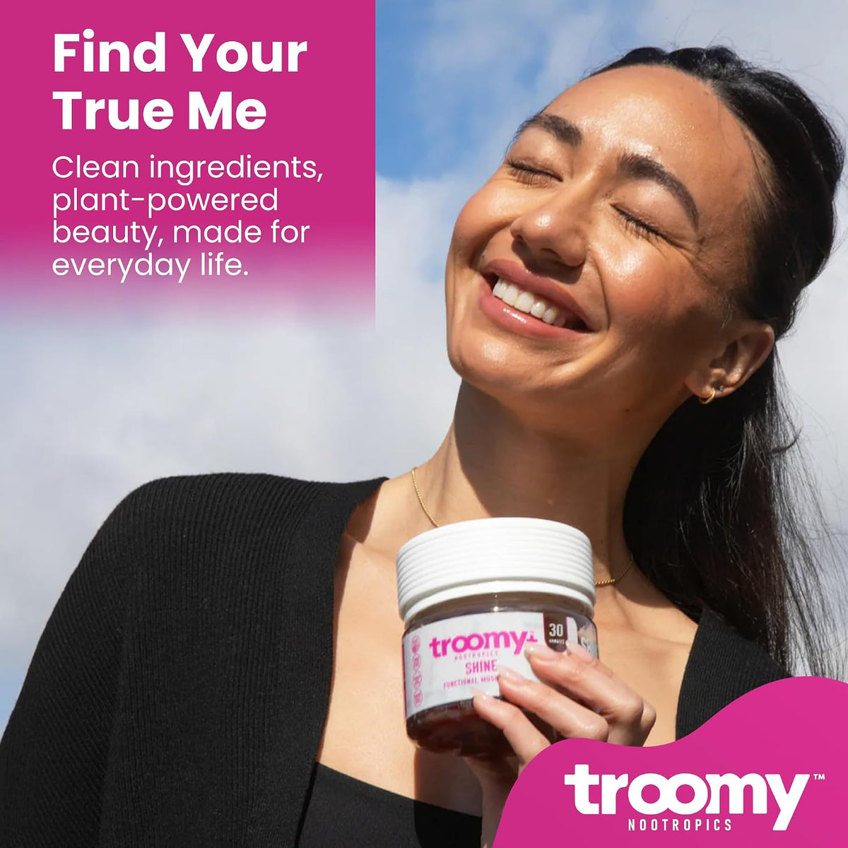 Troomy Shine Tremella Mushroom Gummies with Biotin and Collagen for Hair Skin and Nails, White Peach Pomegranate Flavour, Vegan-Friendly, Gluten-free, Made in USA, Independent Lab Quality-Checked - 30 Count - görsel 7
