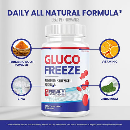 Glucofreeze Capsules - Official Formula (60 Capsules)