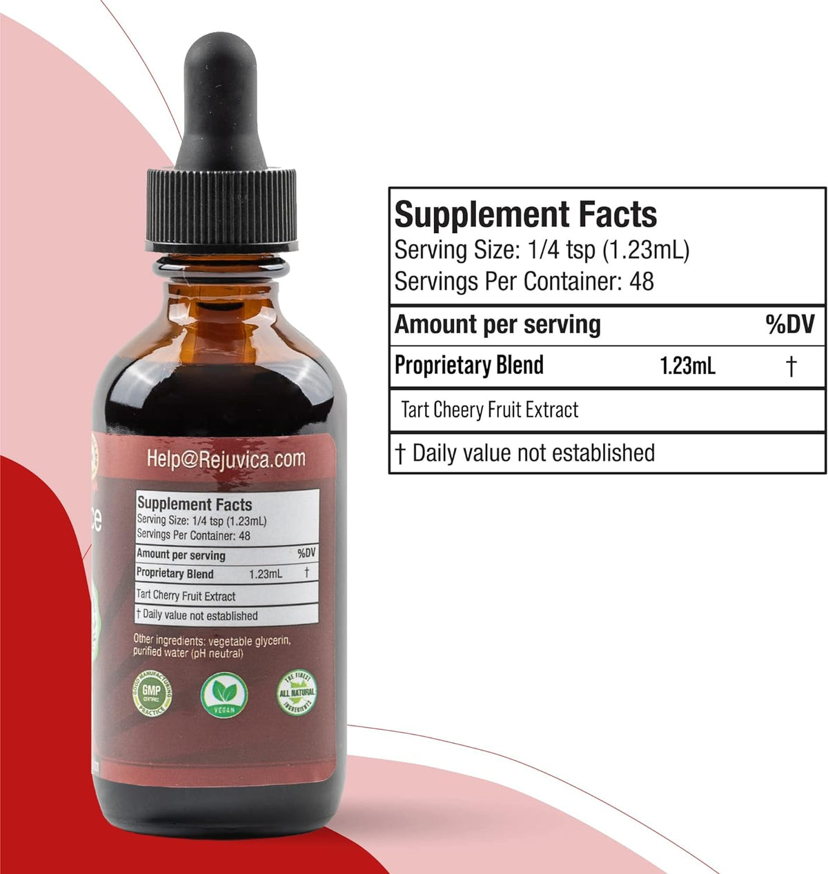 Rejuvica Health Cherry Force - Advanced Tart Cherry Extract - Liquid Drops - görsel 9