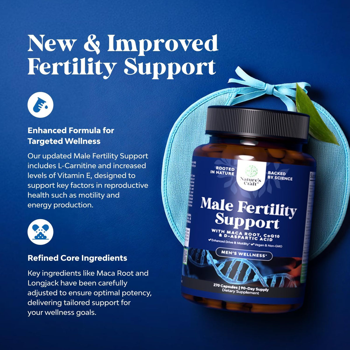 Natures Craft Pre-Conception Male Fertility Supplement – 270 Capsules - görsel 2