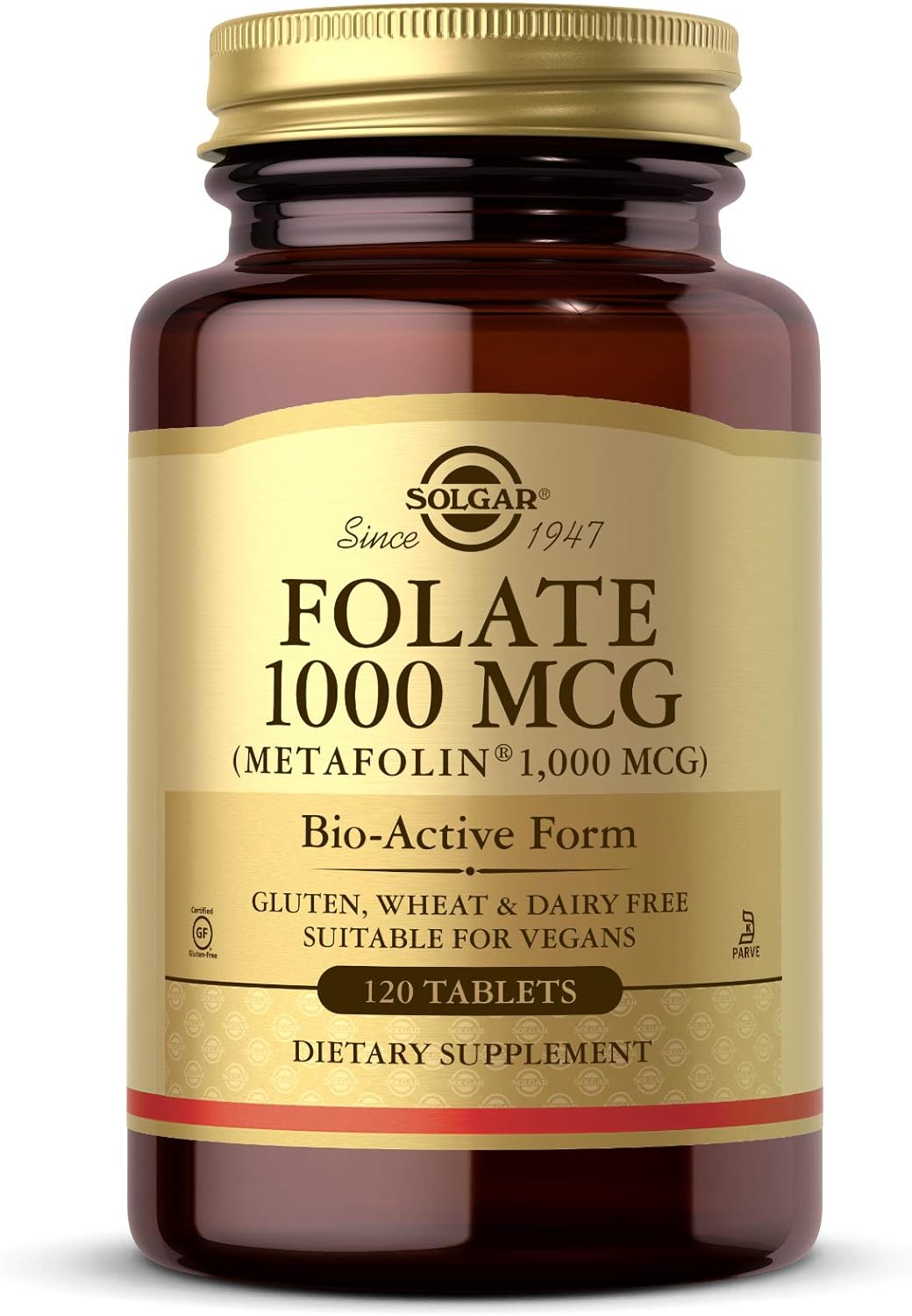 Solgar Folate 1000 mcg - Bio-active Metafolin - 120 Tablets - görsel 1
