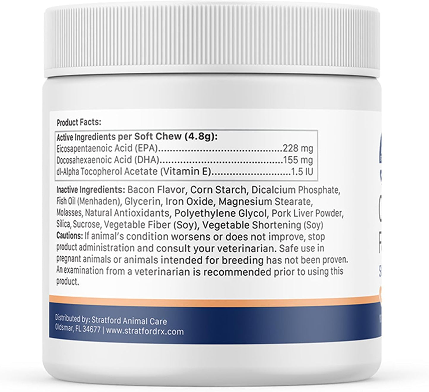 Stratford EZ Chew Omega 3 Fatty Acid Soft Chew Max Strength - Dog Omega 3 Supplement - Soft Chew Treats with Fish Oil for Dogs - Small and Medium Dogs - 60 Soft Chews - görsel 3