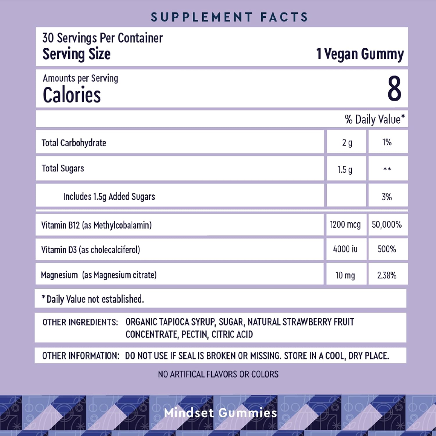 WELL THEORY D3 Gummy - Bone, Immune & Psychological Support with Magnesium & Vitamin B12, Strawberry Flavour, 30 Vegan Gummies - görsel 5
