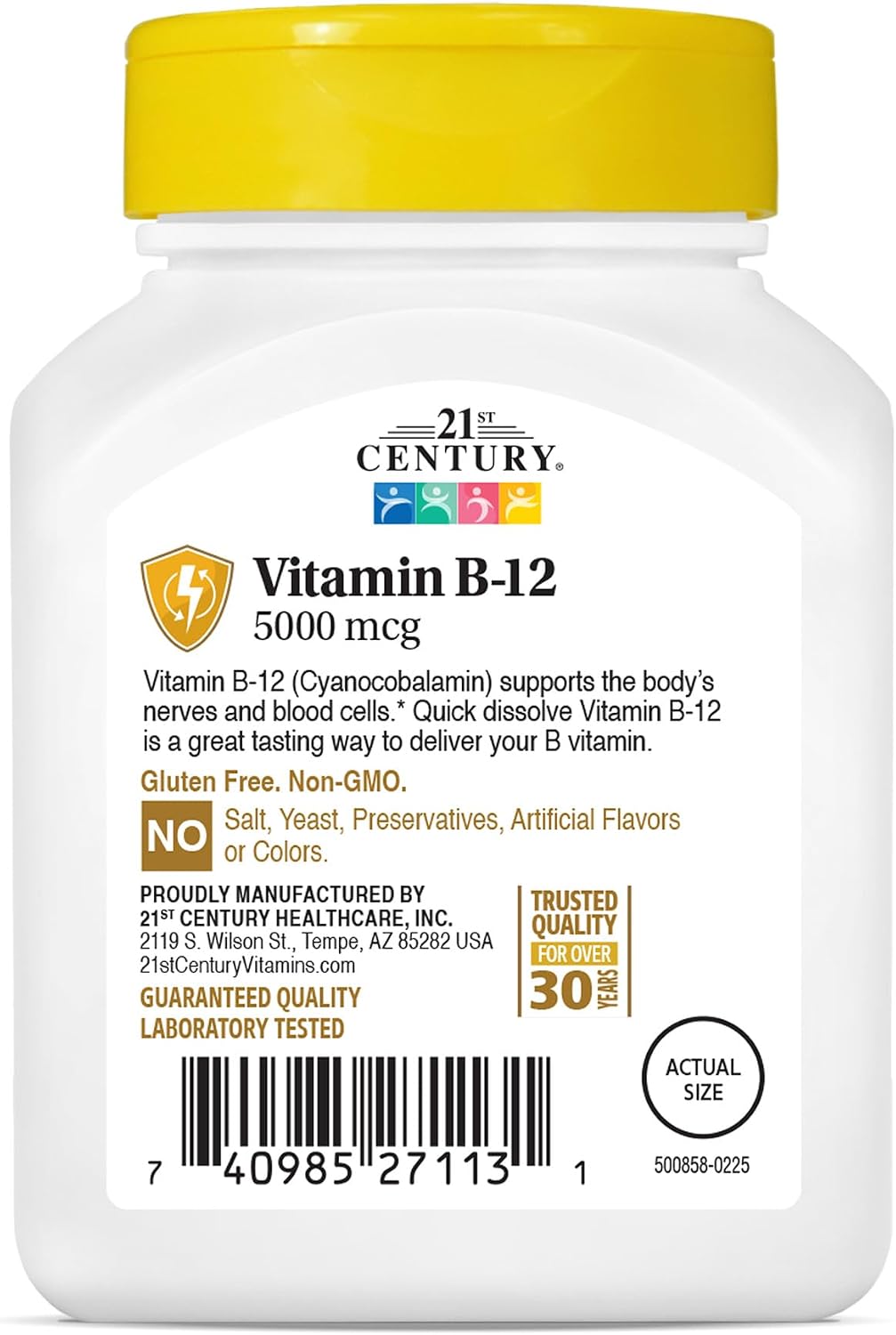 21st Century B-12 5000 mcg Quick Dissolve, Energy Support, Cherry, 110 Tablets - görsel 9
