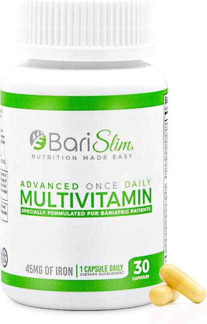 BariSlim Advanced Once Daily Bariatric Multivitamin Capsule - 45 mg of Iron - 90 Day Supply
