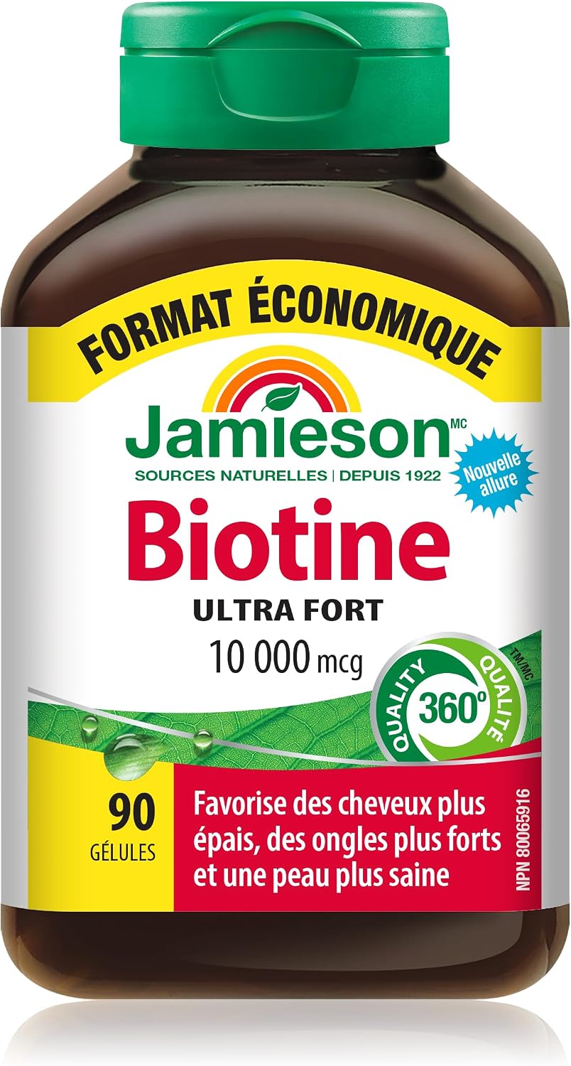 Jamieson Biotin 10,000 mcg, 90 Softgels – Value Size - görsel 2