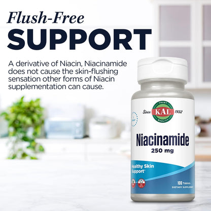 KAL Niacinamide 250 mg Tablets, 100 Tablets