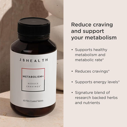 JSHealth Metabolism Supplement - Chromium, Zinc, Magnesium, Cinnamon & Gymnema for Cravings & Metabolic Support (60 Tablets)