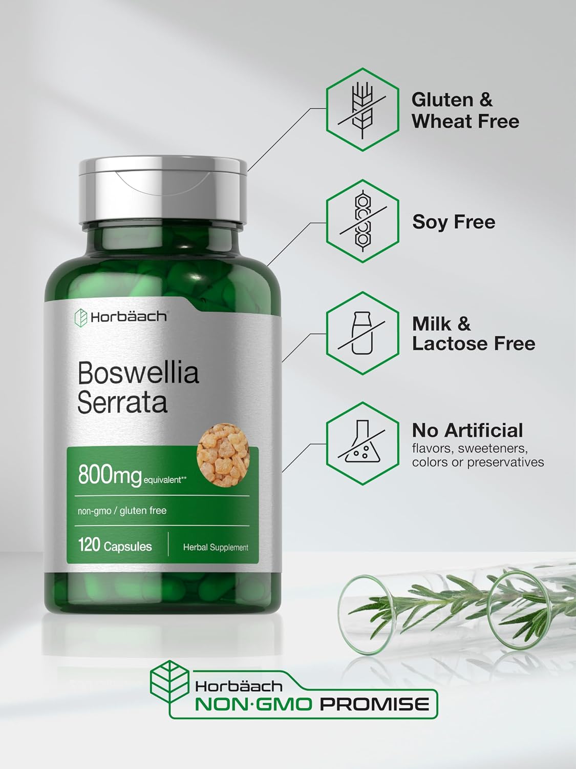 Horbäach Boswellia Serrata Extract Capsules | 120 Count | Herbal Supplement - görsel 5