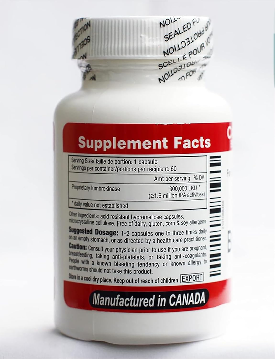 Canada RNA Boluoke (Lumbrokinase) for Circulatory Support 60 Capsules - görsel 3
