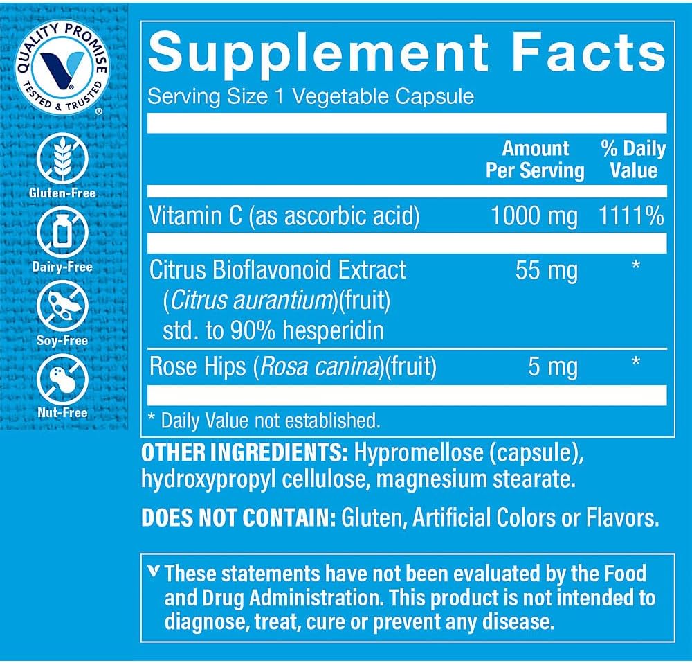 The Vitamin Shoppe C-1000 Complex 1,000mg, Antioxidant Support, 300 Capsules - görsel 2