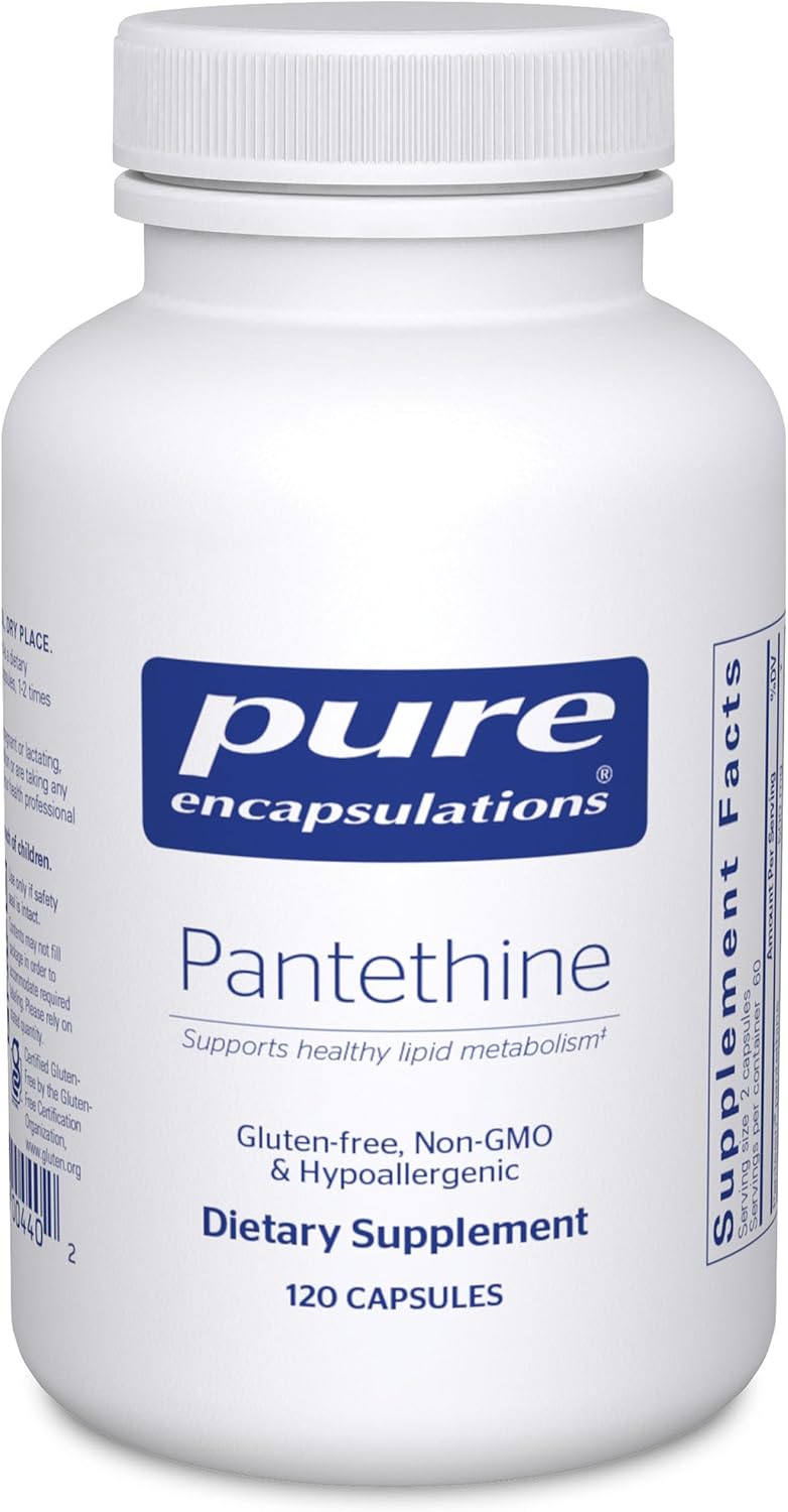 Pure Encapsulations Pantethine – Hypoallergenic Supplement for Energy Metabolism and Adrenal Support, 120 Capsules - görsel 1