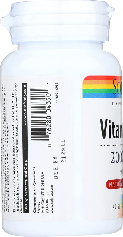 Solaray Vitamin B12 2000mcg, 90 Capsules