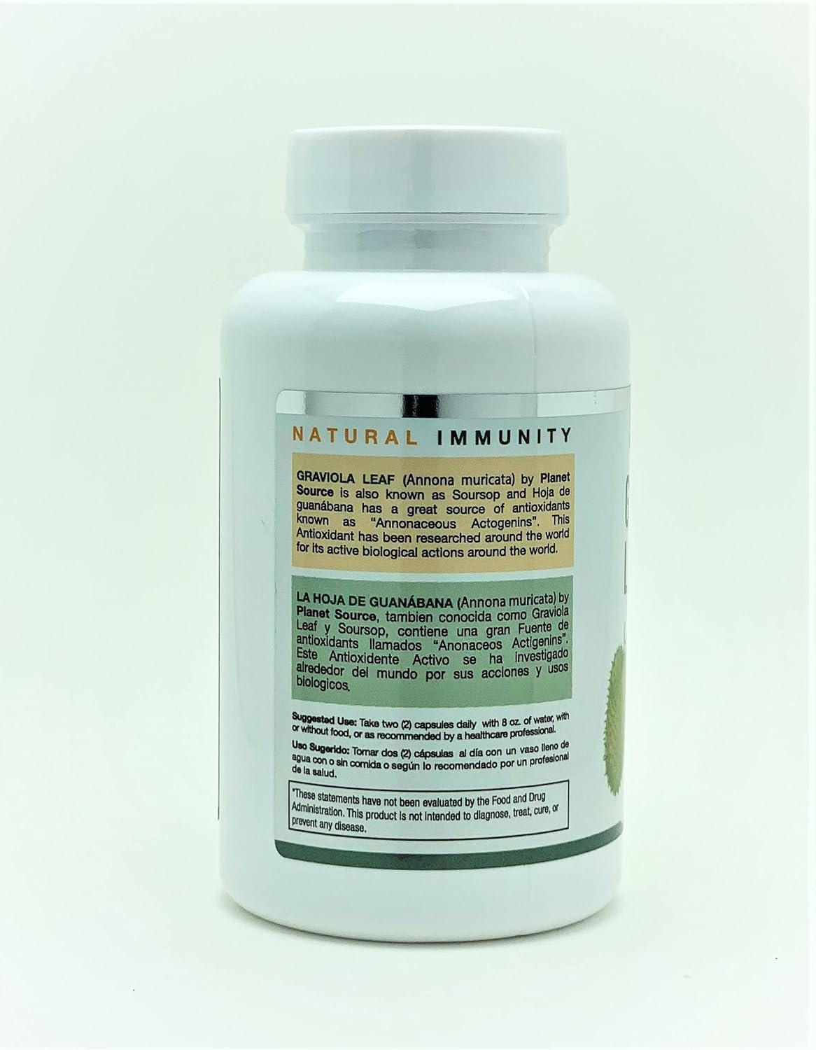 Graviola Leaf – Annona Muricata Soursop – Traditional Herbal Supplement – Natural Antioxidant – 60 Vegetable Capsules (1400mg) - görsel 2