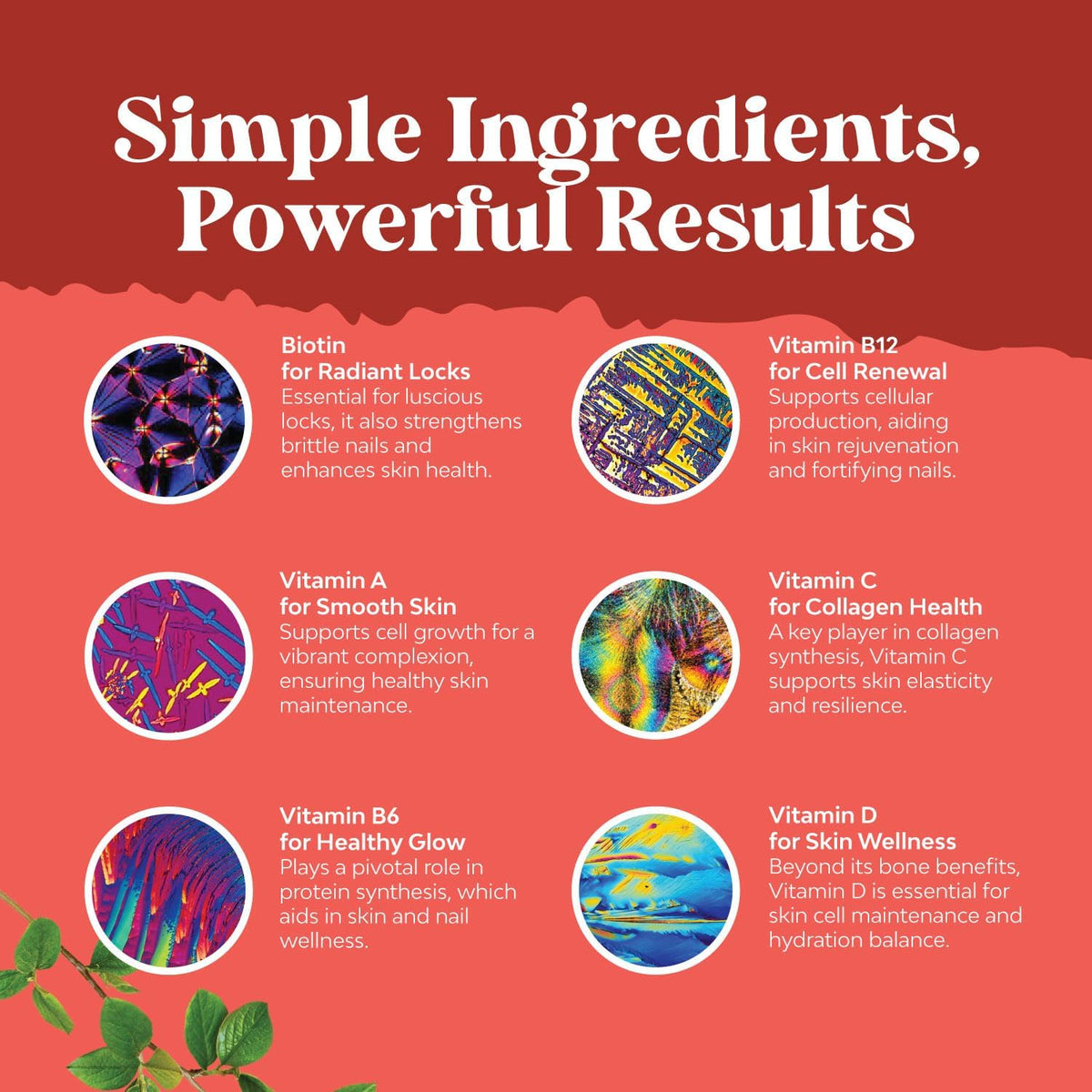 Natural Biotin Gummies for Hair Growth - Vitamins Skin and Nails Women Men with Pantothenic Acid - 60 Count - görsel 3