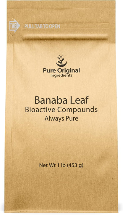 PURE ORIGINAL INGREDIENTS Banaba Leaf Powder (454 g) Always Pure, No Fillers or Additives, Non-GM