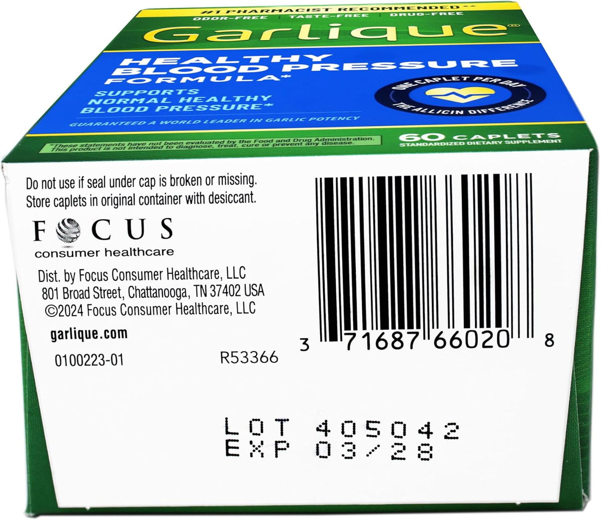 Garlique Healthy Blood Pressure Formula (60 Caplets, Pack of 2) - görsel 4