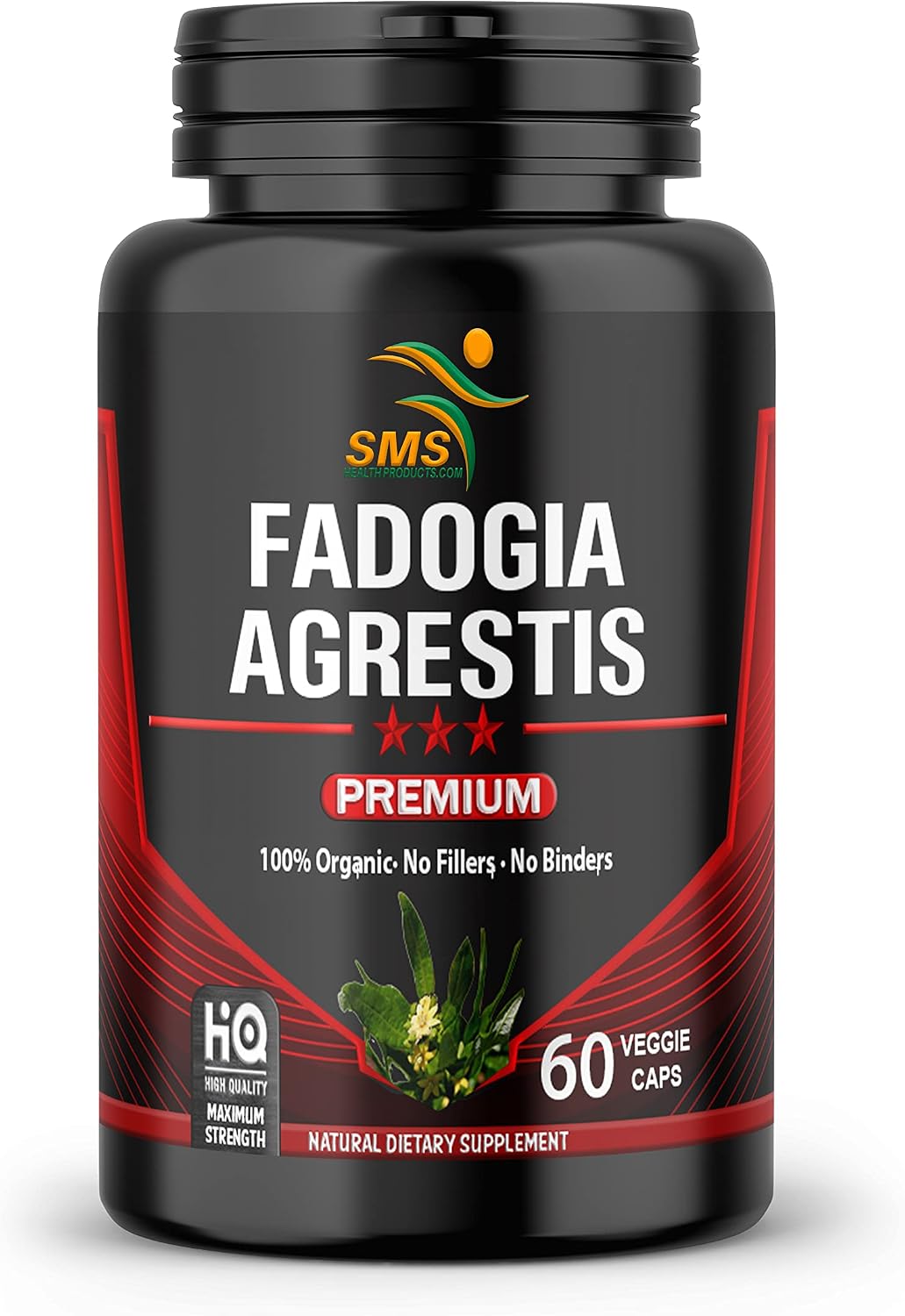 Fadogia Agrestis Extract Pills (Maximum Strength) 1,000mg Servings – 60 Vegetable Capsules - görsel 1