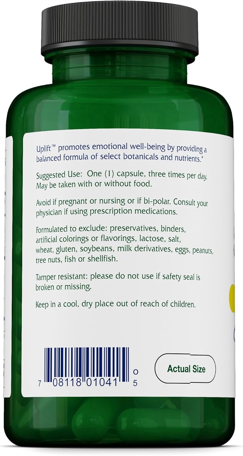 Vitanica Uplift – Mood and Emotional Support Supplement, Vegan, 120 Capsules - görsel 2