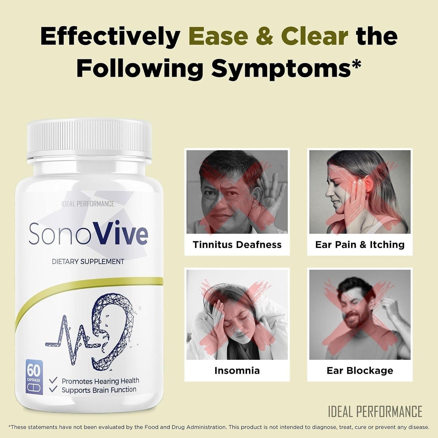 IDEAL PERFORMANCE Sonovive Hearing Support Capsules - 2-Pack (120 Capsules) - görsel 5
