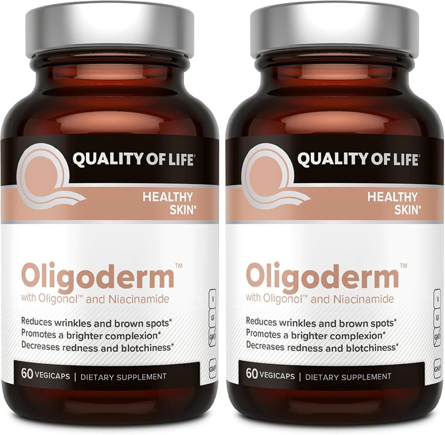 Quality of Life Oligoderm, Premium Skin Support Supplement with Oligonol and Niacinamide - 60 Capsules - görsel 8