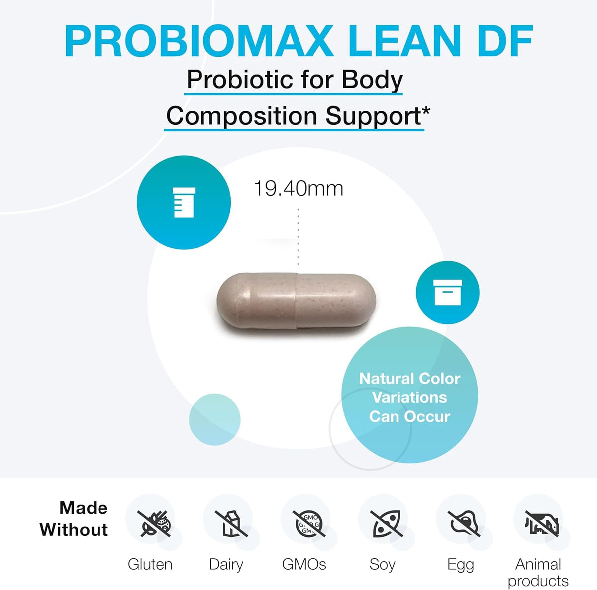 XYMOGEN ProbioMax Lean - Probiotic Supplement to Support Gut Barrier Function - Bifidobacterium animalis subsp lactis B420 - Vegetarian, Non-GMO & Gluten-Free - 30 Capsules - görsel 4